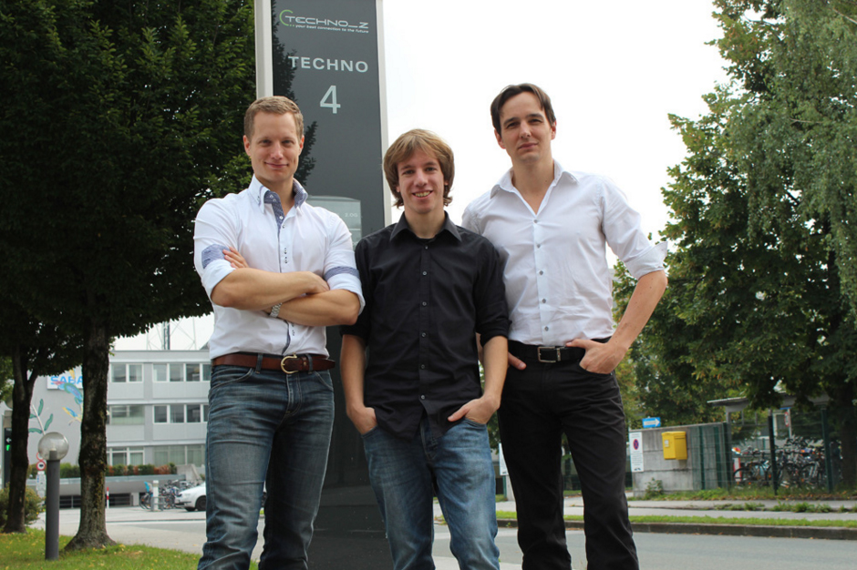 Das Gründer-Team von Authentic Vision 2012 im Techno-Z Salzburg: v.l. Thomas Weiss, Thomas Bergmüller, Jürgen Mathwich.